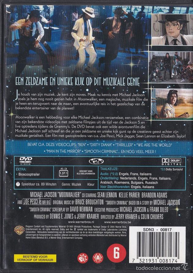 V&iacute;deos y DVD musicales: Michael Jackson - Moonwalker - Foto 2