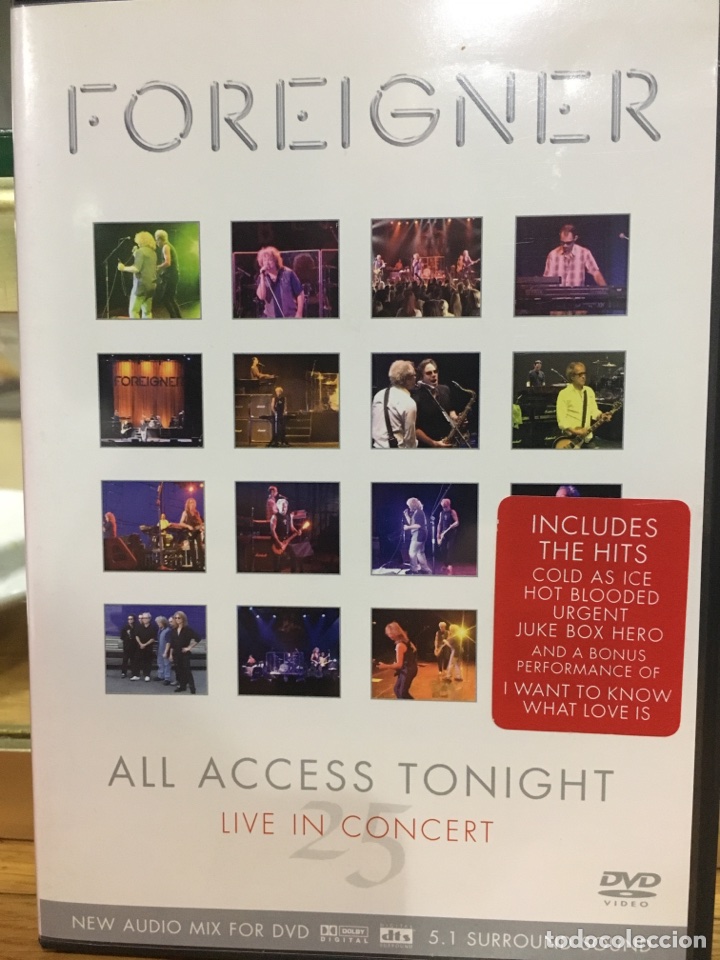 V&iacute;deos y DVD musicales: FOREIGNER-ALL ACCESS TONIGHT-LIVE IN CONCERT 2002