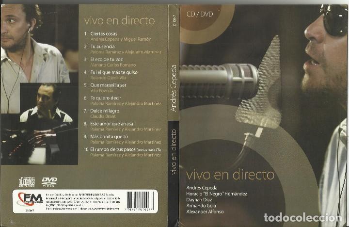 Vid&eacute;os y DVD Musicaux: andres cepeda cd + dvd promocional vivo en directo.colombia 2011