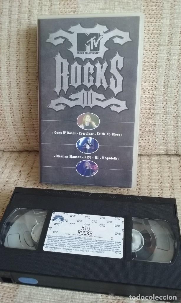 V&iacute;deos y DVD musicales: vhs - mtv rocks -marylin mason,kiss,faith no more...1998