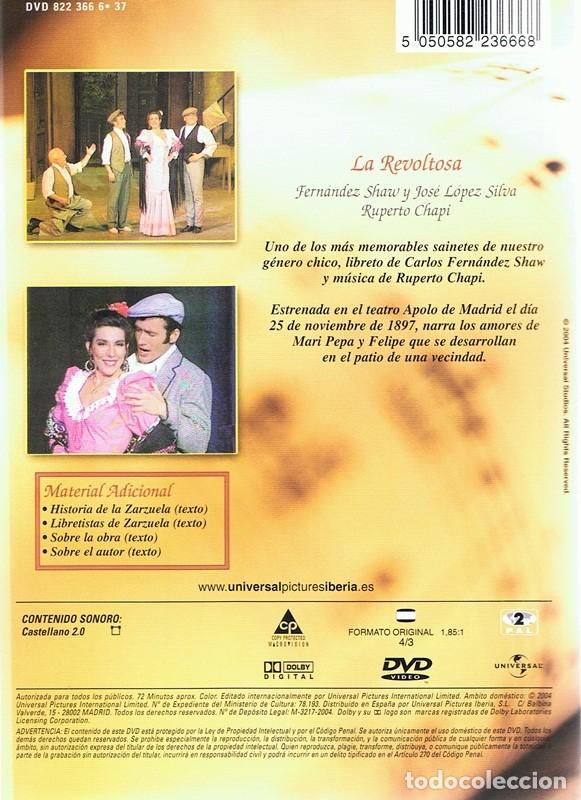 dvd la revoltosa la zarzuela - Compra venta en todocoleccion