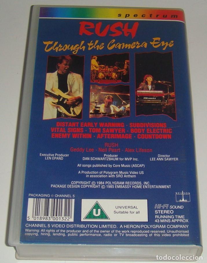 V&iacute;deos y DVD musicales: VHS - RUSH - THROUGH THE CAMERA EYE - RUSH - VHS - Foto 2