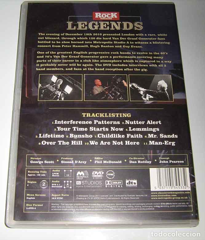 V&iacute;deos y DVD musicales: VAN DER GRAAF GENERATOR - LIVE AT METROPOLIS STUDIOS - DVD - Foto 2