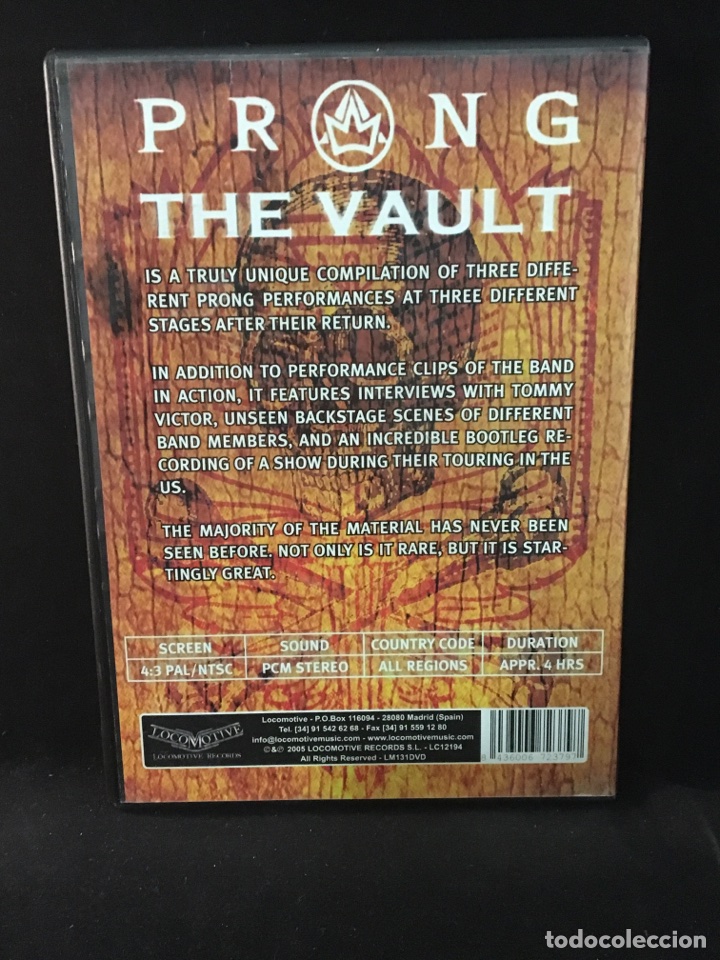 V&iacute;deos y DVD musicales: Prong - the vault - dvd - Foto 2
