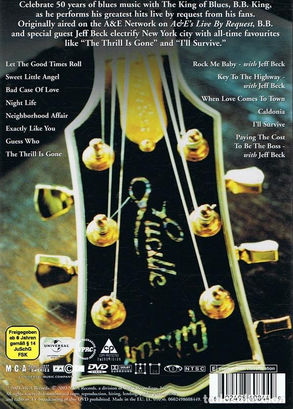 V&iacute;deos y DVD musicales: DVD B.B KING LIVE BY REQUEST - Foto 2
