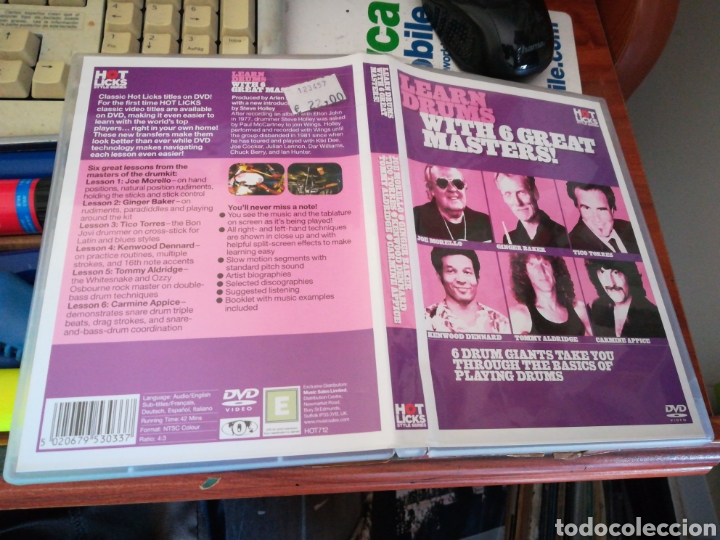 V&iacute;deos y DVD musicales: Learn drums with 6 great masters! dvd