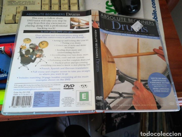 V&iacute;deos y DVD musicales: Absolute beginners drums dvd - Foto 1