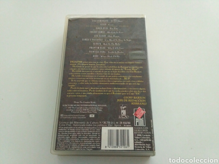 V&iacute;deos y DVD musicales: Kerrang! Ladykillers (VHS) - Foto 2