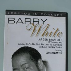 Vídeos y DVD Musicales: DVD MUSICAL BARRY WHITE LARGER THAN LIFE 15 HITS – VER TITULOS TEMAS EN FOTOGRAFIA ADICIONAL. Lote 139356482