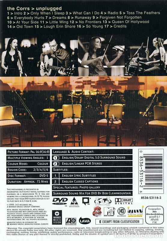 V&iacute;deos y DVD musicales: THE CORRS UNPLUGGED (DVD)....... - Foto 2