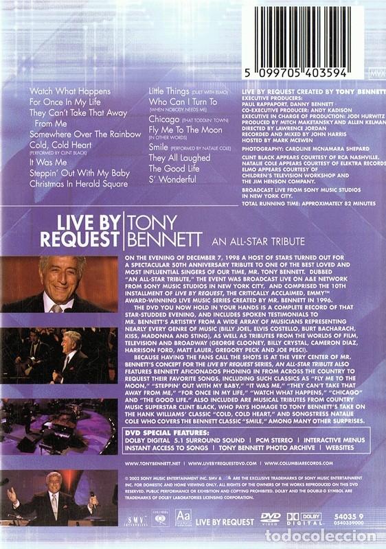 V&iacute;deos y DVD musicales: LIVE BY REQUEST TONY BENNETT - Foto 2
