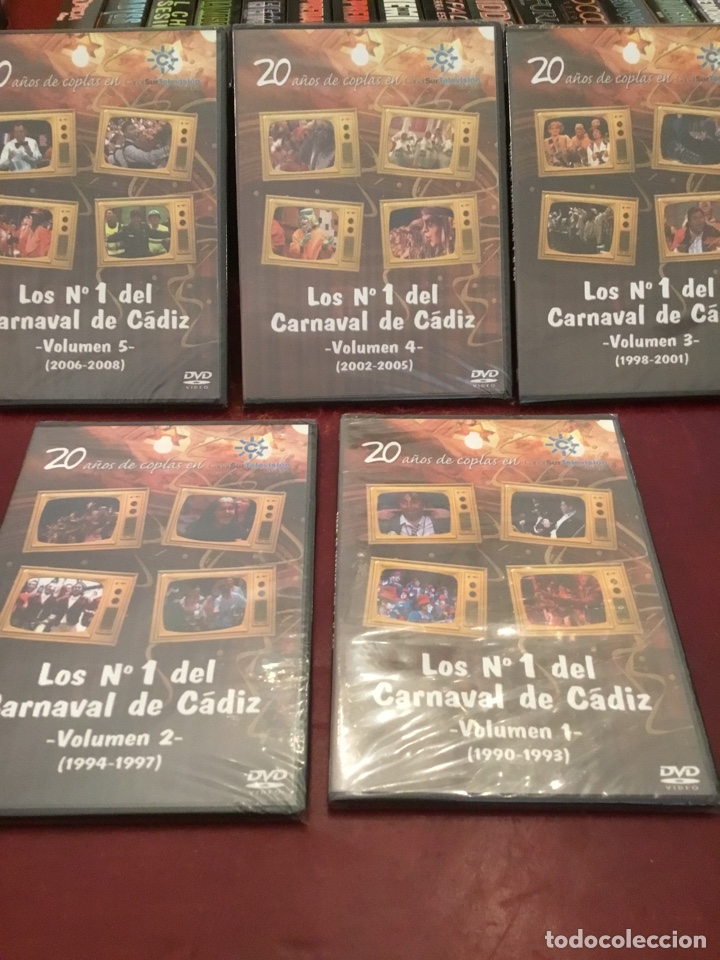 V&iacute;deos y DVD Musicales: Colecci&oacute;n completa de LOS No 1 DEL CARNAVAL DE C&Aacute;DIZ SIN ESTRENAR, CON PRECINTO