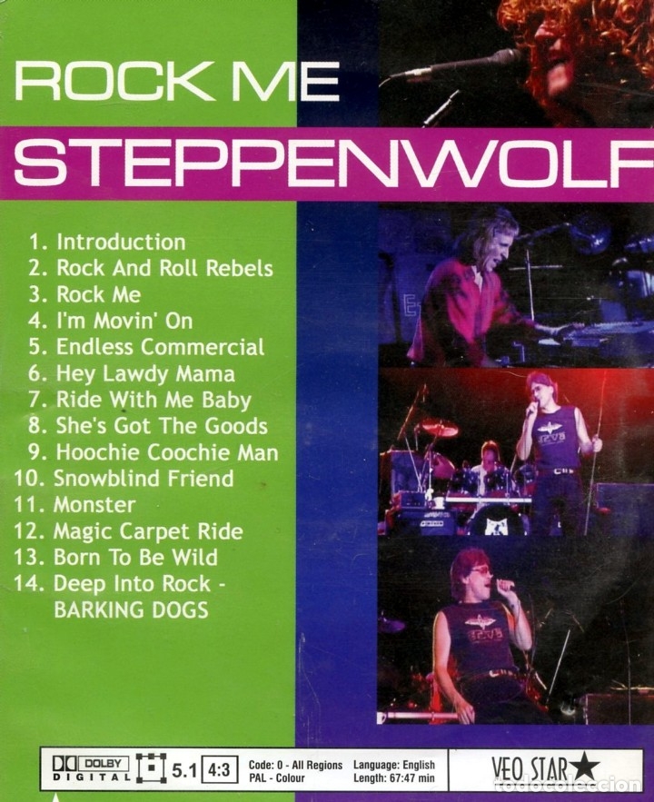V&iacute;deos y DVD musicales: STEPPENWOLF. Rock Me. - Foto 2