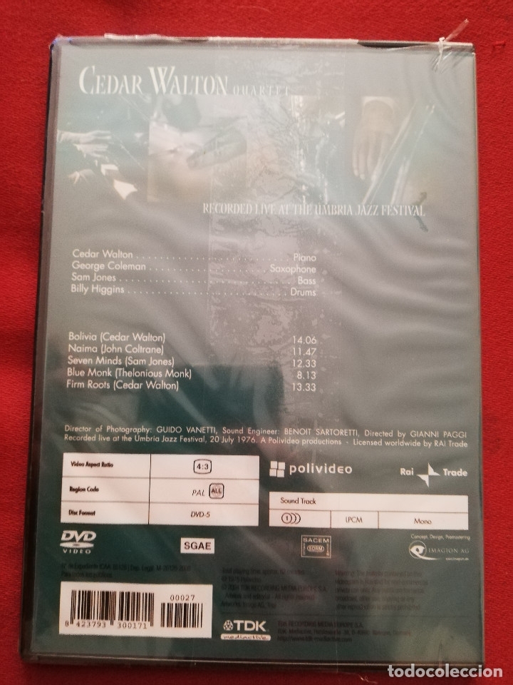 V&iacute;deos y DVD musicales: CEDAR WALTON. QUARTET (DVD PRECINTADO) - Foto 2