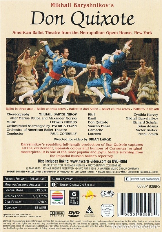 V&iacute;deos y DVD musicales: DON QUIXOTE MIKHAIL BARYSHNIKOV&acute;S - Foto 2