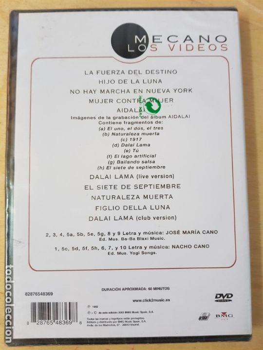 V&iacute;deos y DVD musicales: Mecano, los videos (DVD) - Foto 2