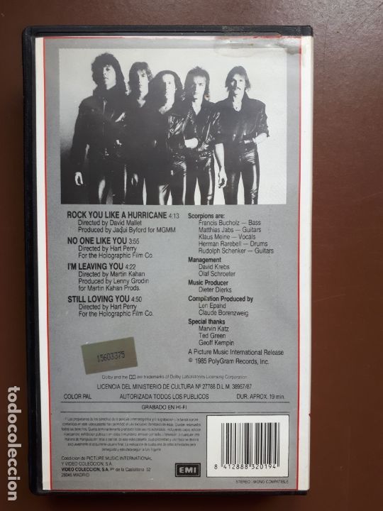 V&iacute;deos y DVD musicales: Scorpions - First Sting - VHS - Foto 2