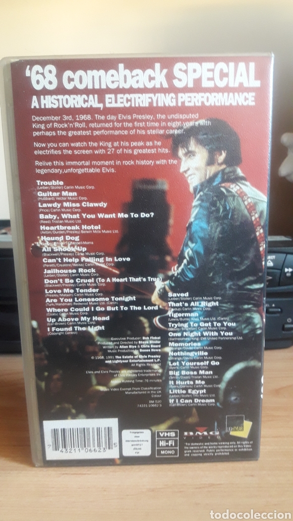 V&iacute;deos y DVD musicales: Elvis 68 Comeback Special vhs - Foto 2