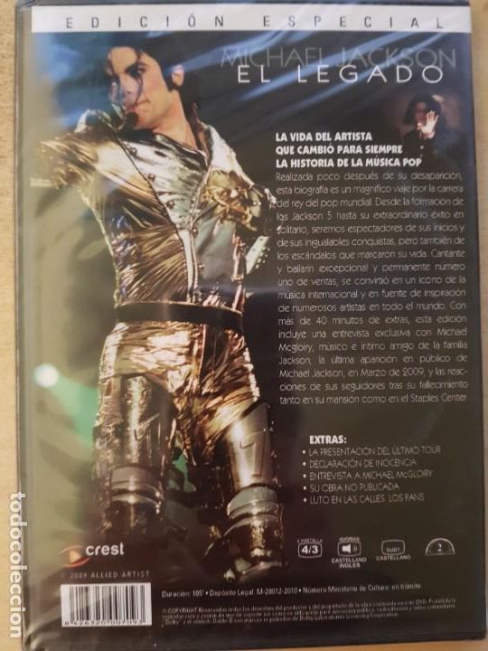 V&iacute;deos y DVD musicales: Michael Jackson, el legado (DVD) PRECINTADO - Foto 2