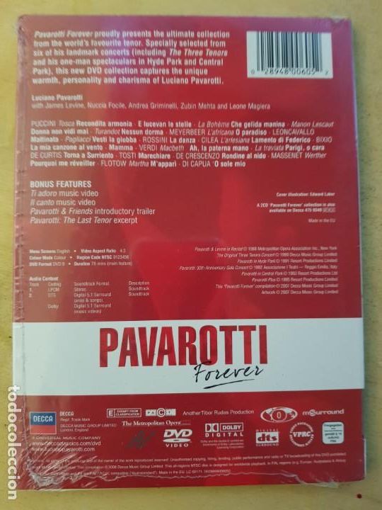 V&iacute;deos y DVD musicales: Pavarotti forever (DVD) PRECINTADO - Foto 2