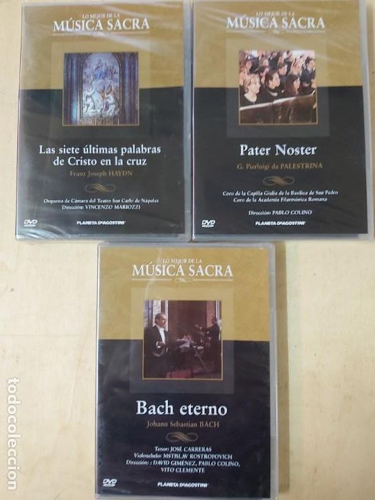 V&iacute;deos y DVD Musicales: Lote de 3 dvd's de :Lo mejor de la m&uacute;sica Sacra - PRECINTADOS