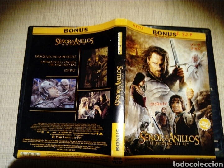 V&iacute;deos e DVD Musicais: El Se&ntilde;or de los anillos - El retorno del Rey-DVD Bonus Cinemania