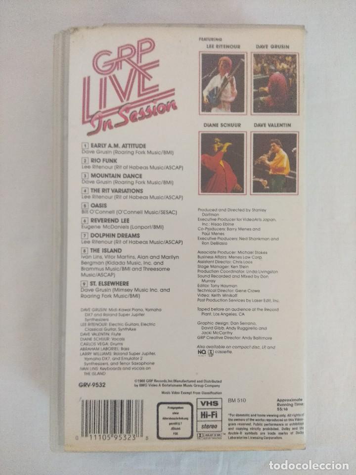 V&iacute;deos y DVD musicales: VHS MUSICAL/GRP LIVE IN SESSION. - Foto 2