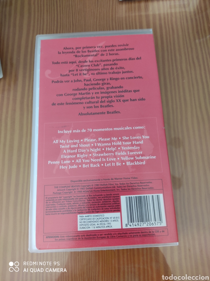 V&iacute;deos y DVD musicales: Vhs BEATLES ,EL ROCKUMENTAL - Foto 2