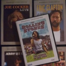 Vídeos y DVD Musicales: GRANDES CONCIERTOS 5 DVDS - ROLLING STONES, ERIC CLAPTON, JOE COCKER, JERRY LEE LEWIS, WOODSTOCK. Lote 216743875