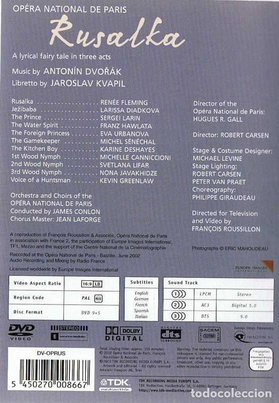 V&iacute;deos y DVD musicales: RUSALKA ANTONIN DVOR&Aacute;K - Foto 2