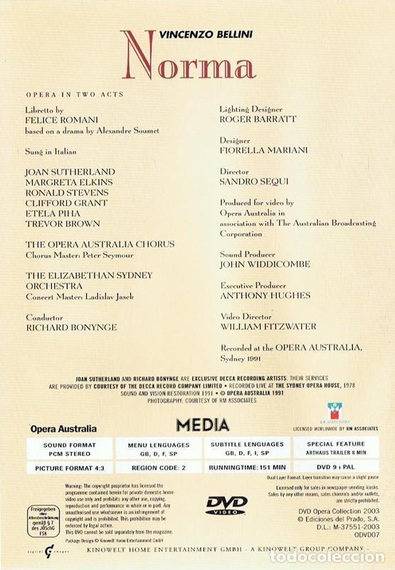 V&iacute;deos y DVD musicales: NORMA VINCENZO BELLINI - Foto 2