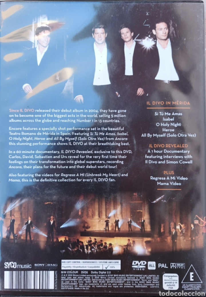 V&iacute;deos y DVD musicales: DVD IL DIVO - IN CORE - Foto 2