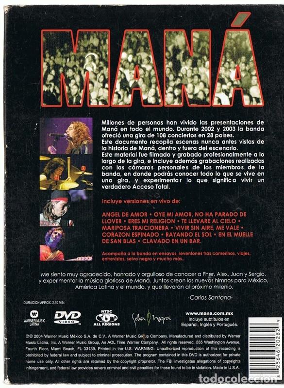 V&iacute;deos y DVD musicales: MAN&Aacute; &uml;ACCESO TOTAL&uml; - Foto 2