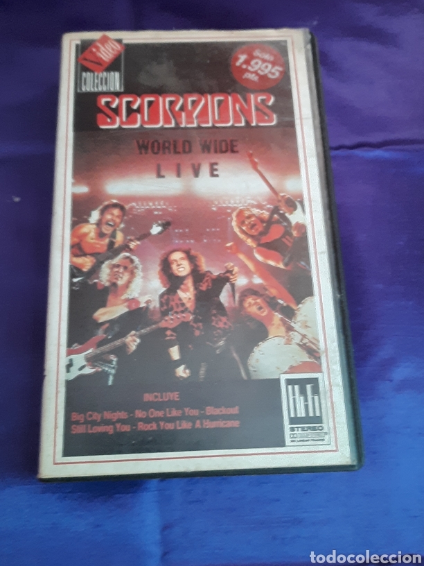 V&iacute;deos y DVD musicales: Scorpions World Wide Live VHS.