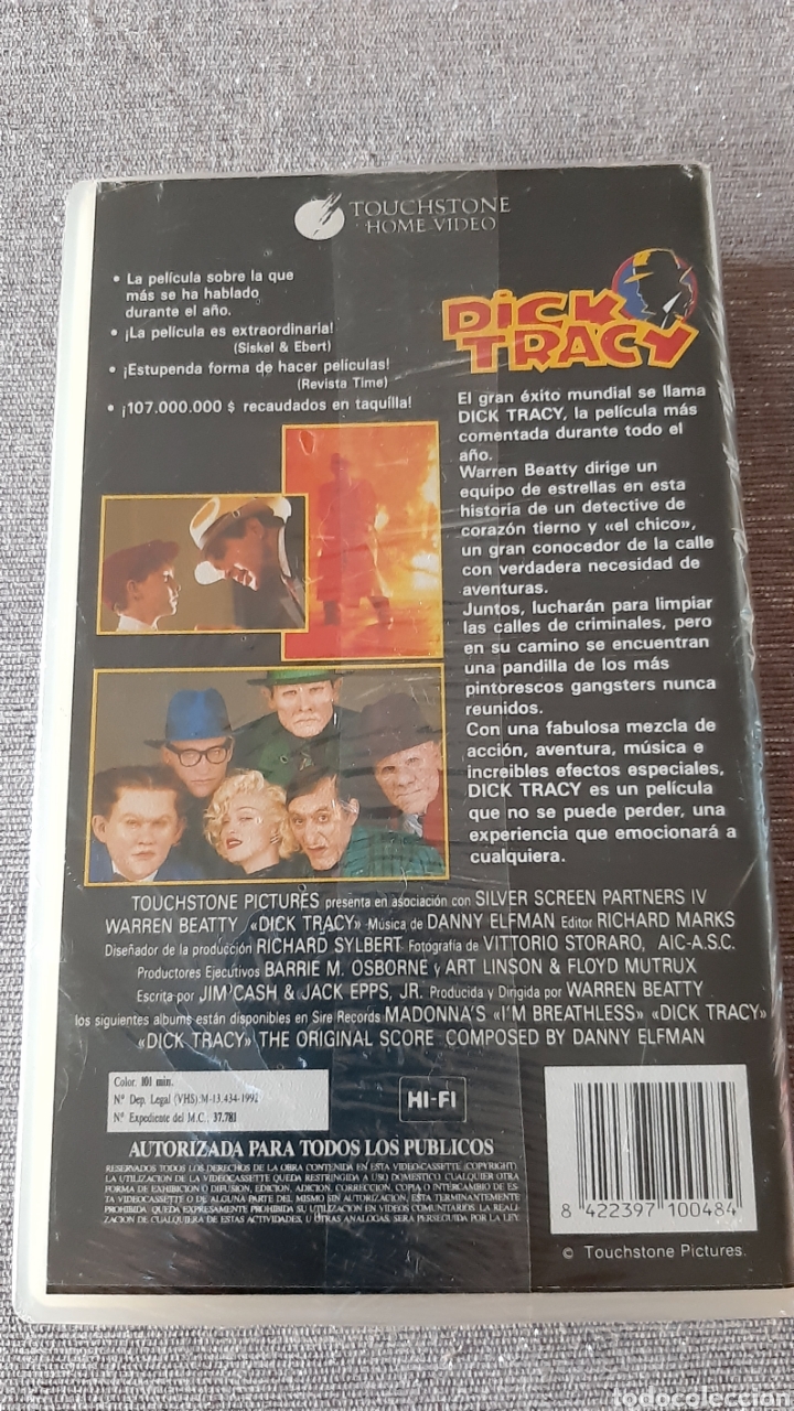 V&iacute;deos y DVD musicales: CINTA DE VIDEO VHS &rdquo;DICK TRACY&rdquo; - Foto 2