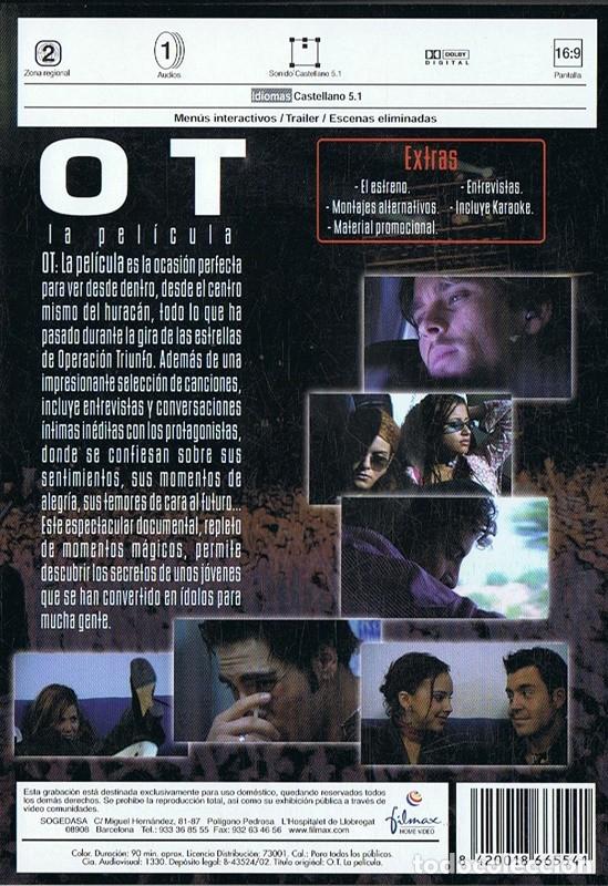 V&iacute;deos y DVD musicales: OT LA PEL&Iacute;CULA - Foto 2