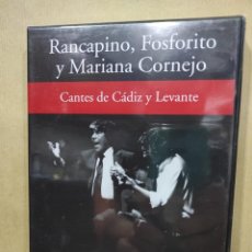 Vídeos y DVD Musicales: RANCAPINO, FOSFORITO Y MARIANA CORNEJO / CANTES DE CÁDIZ Y LEVANTE - DVD - RBA 2005, FLAMENCO. Lote 296612993