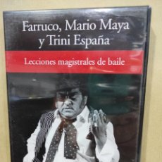 Vídeos y DVD Musicales: FARRUCO, MARIO MAYA Y TRINI ESPAÑA / LECCIONES MAGISTRALES DE BAILE - DVD - RBA 2005, FLAMENCO. Lote 296613883