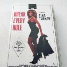 Vídeos y DVD Musicales: VHS DE TINA TURNER. BREAK EVERY RULE. 1987.. Lote 298735408