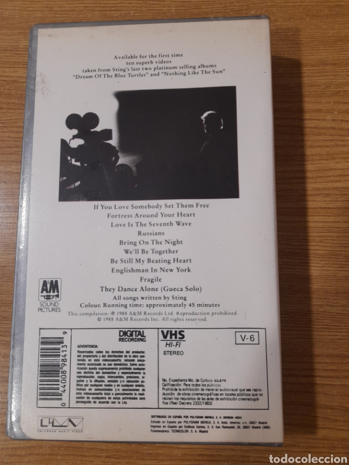 V&iacute;deos y DVD musicales: VHS STING THE VIDEOS - Foto 2