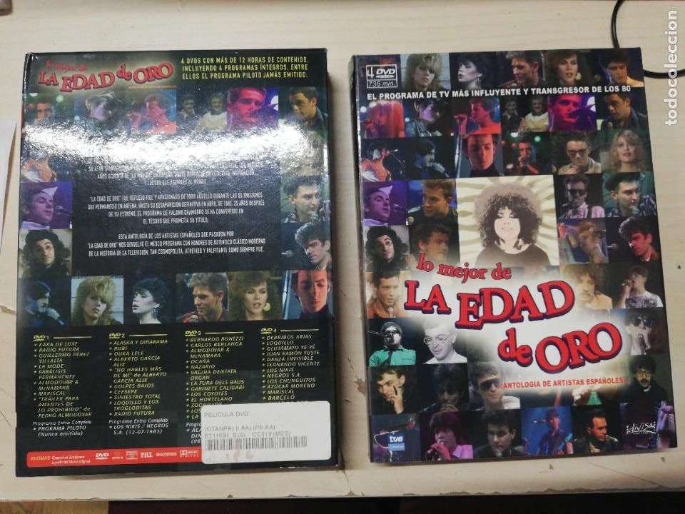Video e DVD Musicali: LO MEJOR DE LA EDAD DE ORO 4 DVD MOVIDA MADRILE&Ntilde;A,PAR&Aacute;LISIS PERMANENTE, ALASKA,GOLPES BAJOS,LOQUILL
