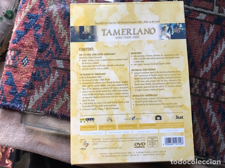 V&iacute;deos y DVD musicales: Tamerlano - Foto 2