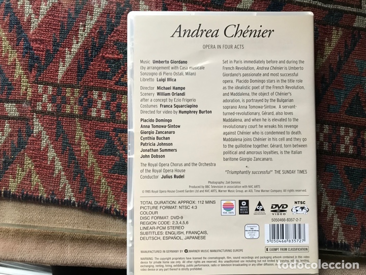 V&iacute;deos y DVD musicales: Giordano. Andrea Chenier - Foto 2
