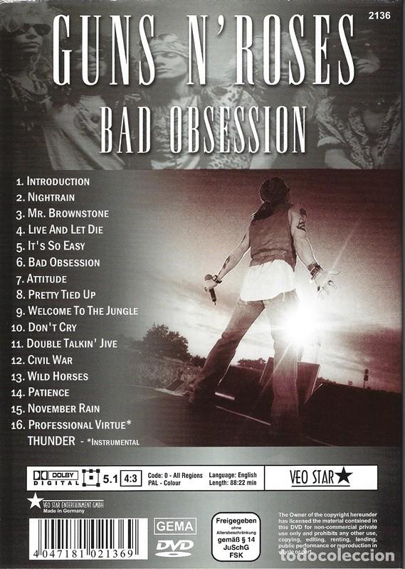 V&iacute;deos y DVD musicales: GUNS N&acute;ROSES BAD OBSESSION - Foto 2