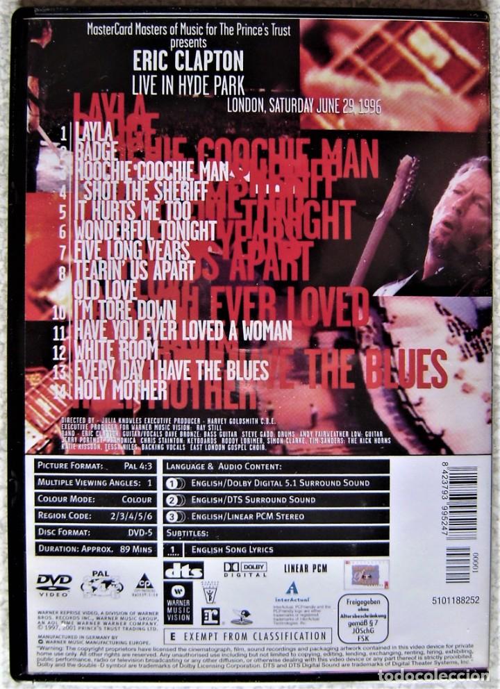 V&iacute;deos y DVD musicales: ERIC CLAPTON.LIVE EN HYDE PARK - Foto 2