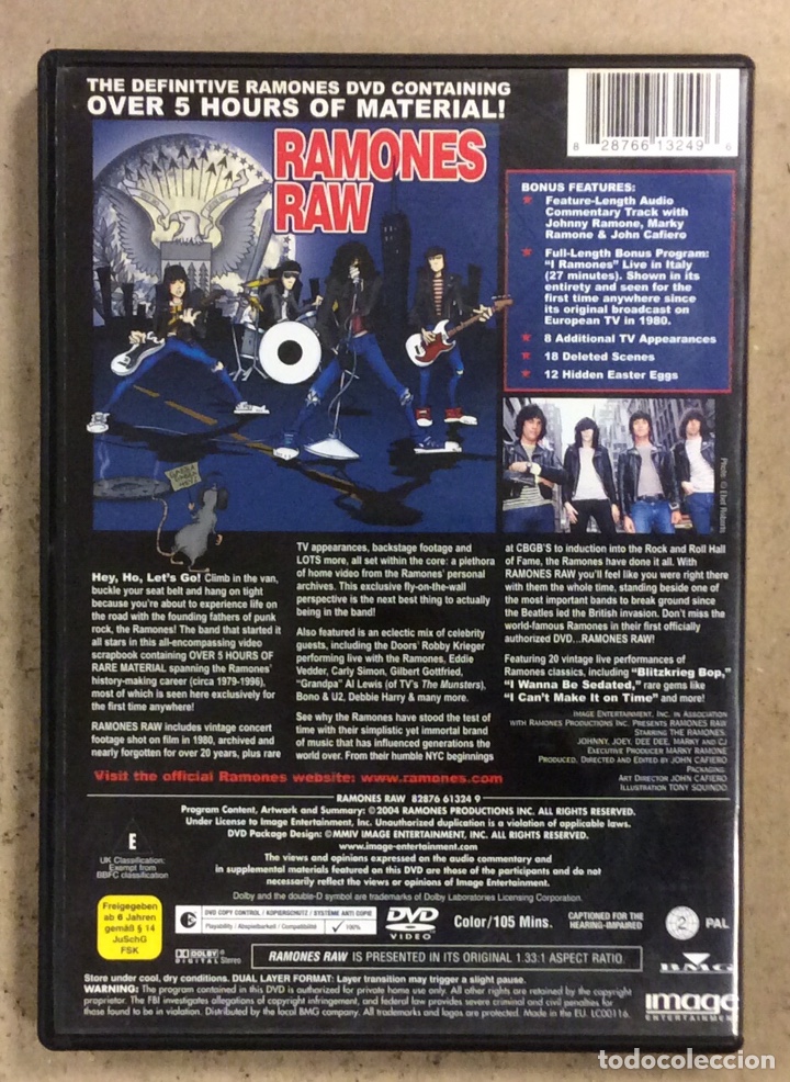 V&iacute;deos y DVD musicales: DVD. RAMONES &ldquo;RAW&rdquo;. - Foto 3