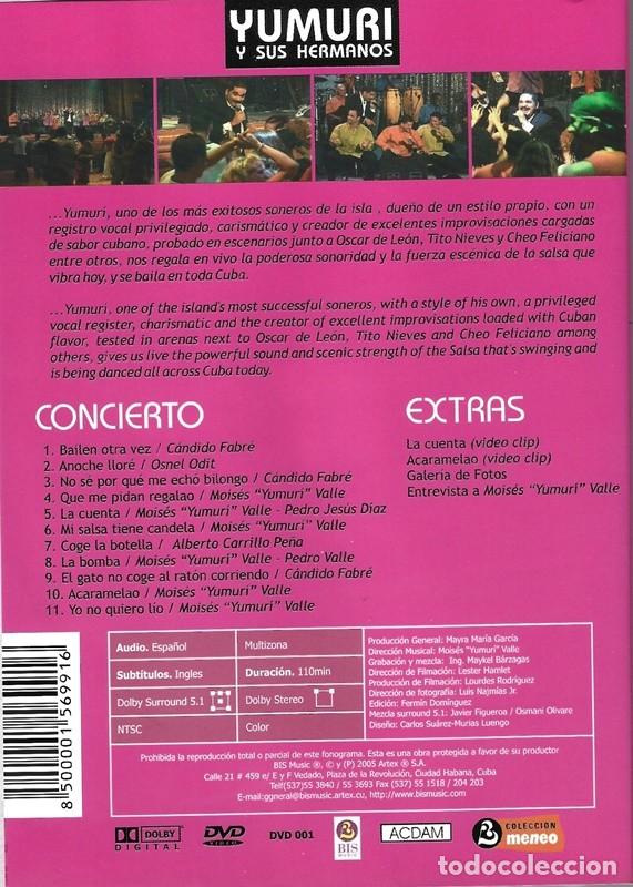 V&iacute;deos y DVD musicales: YUMURI LIVE ( CD + DVD) - Foto 2