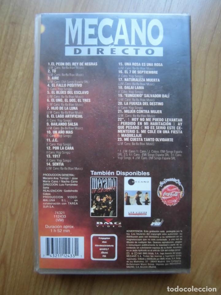 V&iacute;deos y DVD musicales: MECANO EN DIRECTO VHS - Foto 2