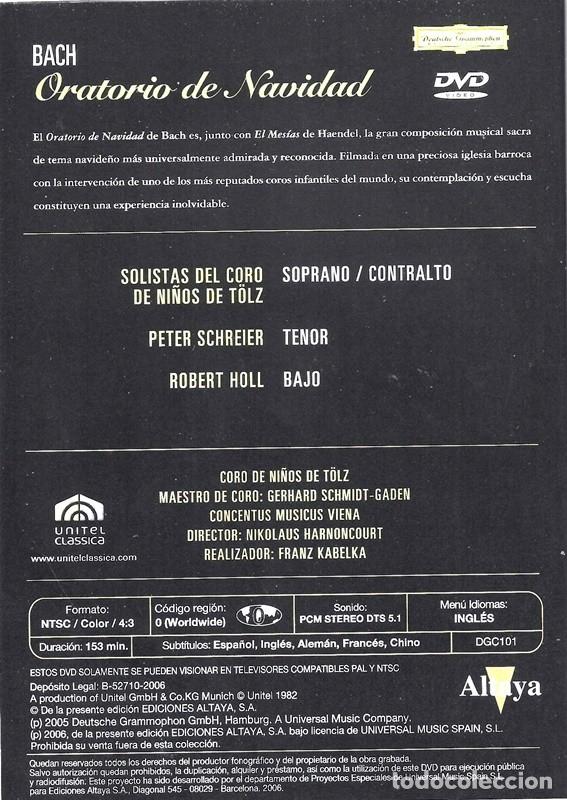 V&iacute;deos y DVD musicales: BACH ORATORIO DE NAVIDAD - Foto 2