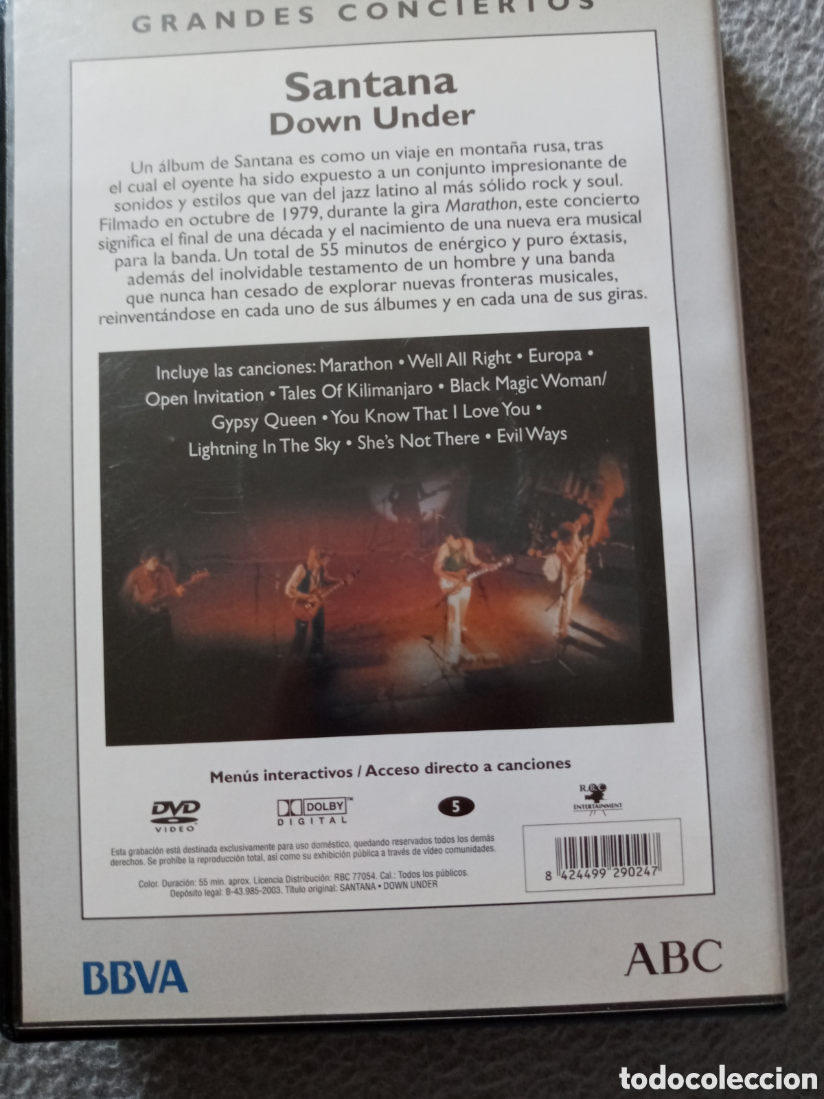 V&iacute;deos y DVD musicales: Santana.Down Under.DVD - Foto 2